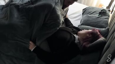 Amateur redhead couple destroyed in morning creampie ecstasy