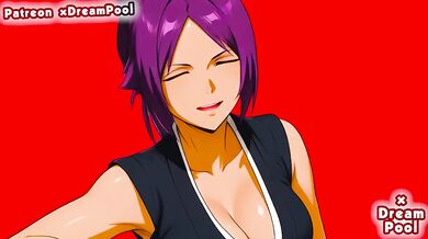 Big tits Yoruichi Shihoin gets destroyed in brutal blowjob hentai