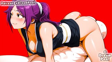 Big tits Yoruichi Shihoin gets destroyed in brutal blowjob hentai