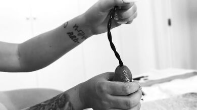Busty dominatrix stretches slave’s urethra with dilators in brutal bondage