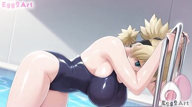 Temari big tits swallowed every drop of cum in hentai blowjob