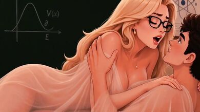 My blonde teacher ruined me I fucked her big tits in cartoon hentai