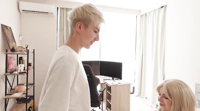 My stepfather saw me sucking my stepbrother and fucked him raw