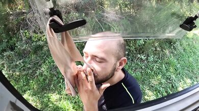 Italian MILF sweats from her jog then stuffs his face in her dirty ass before getting creampied