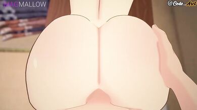 Nobara gets her big ass fucked raw with a huge dick