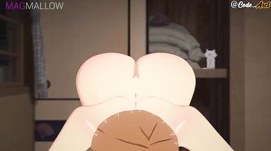 Nobara gets her big ass fucked raw with a huge dick
