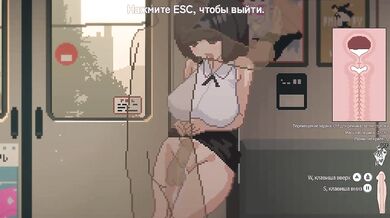Beautiful pussyjob while hard fucking girl standing on a train