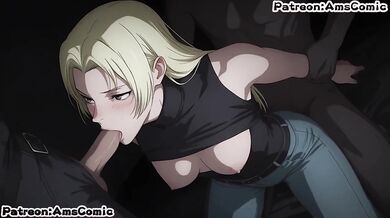 Jujutsu Kaisen hentai Yuki Tsukumo big tits cum drenched blowjob by amscomic