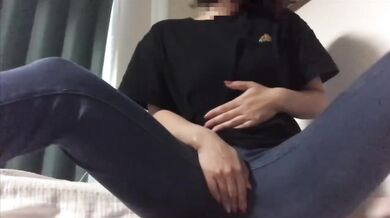 Thigh worship Asian student masturbation with you squirming