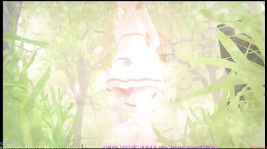 Giantess squishes him stucked to her feet and boobs