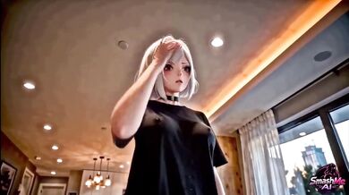 Christy call the nerd destroyed by huge AI cock