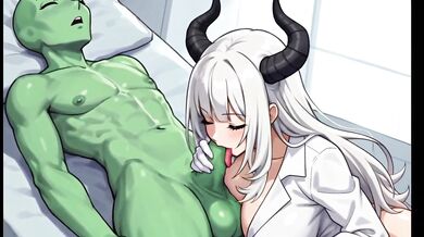 Tine gets destroyed by an alien's monstrous cock