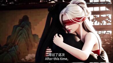 Blindfolded silver hair beauty gets brutal masked anal cumshot in mouth
