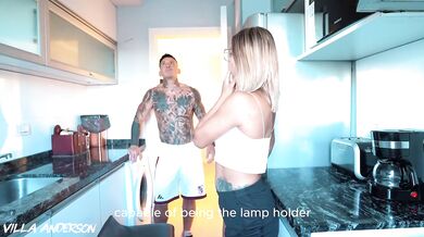StepMom Madrastra Gushing Culo Gets Fucked Hard in Kitchen Stepson