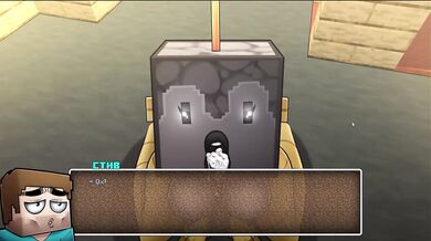 Steve's Big Tits get destroyed in anime Minecraft porn cumshot