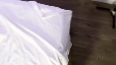 Cheating wife talks dirty on phone while lover fucks her from behind