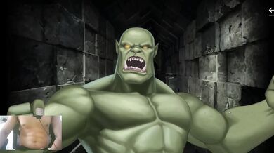 Cute Elven Pounded by Orc's Hulking Cock in Rough Creampie Bondage