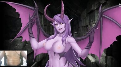 Big tits milf gets choked by her succubus cosplay BBW dick in rough dungeon gangbang