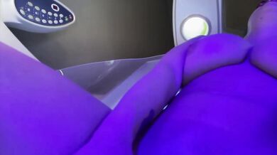 Sofi Ryan ruined in tanning bed with dildo by public salon vibrator
