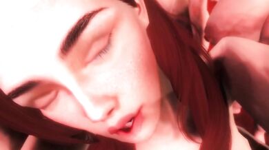 Breeding heaven with big tits and ass reverse gangbang harem breeding orgasm