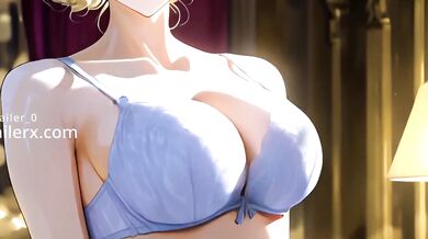 Darjeeling’s Asian schoolgirl cosplay hentai gushing big tits