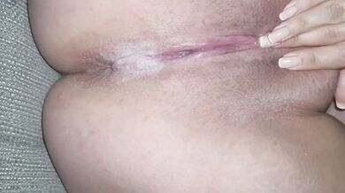 Wife Gushing Cream Pie On Sofa Orgasm Big Tits Amateur Creampie