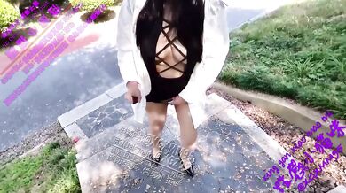 Chinese MILF destroyed in public with high heels and vibrator