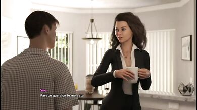 My Stepmom becomes a hot office slut while everyone watches her squirt