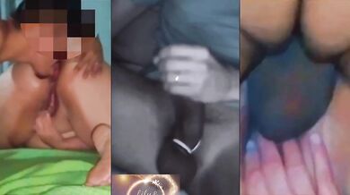 Cuckold’s wife gets BBC fucked and creampied while hubby jerks off watching