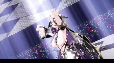 Thicc Elf Vtuber Strips Raw BLACK MAMBA MMD R18 Hentai Dance