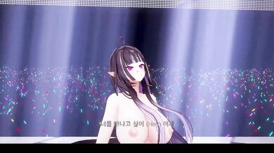 Thicc Elf Vtuber Strips Raw BLACK MAMBA MMD R18 Hentai Dance