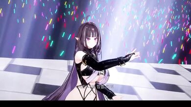 Thicc Elf Vtuber Strips Raw BLACK MAMBA MMD R18 Hentai Dance