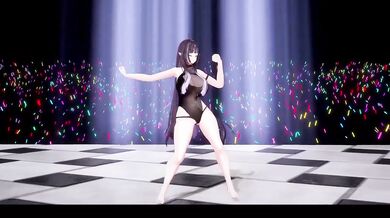 Thicc Elf Vtuber Strips Raw BLACK MAMBA MMD R18 Hentai Dance
