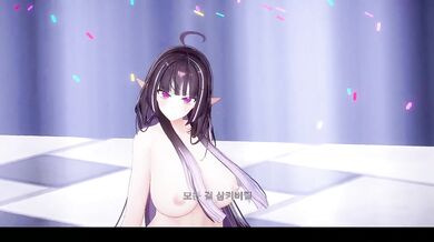 Thicc Elf Vtuber Strips Raw BLACK MAMBA MMD R18 Hentai Dance