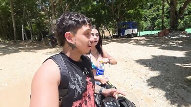 Latina loses control in the wild with a tattooed girl