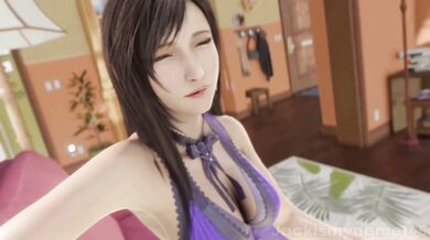 Tifa Lockhart Roughly creampied in Anal Gaming Session