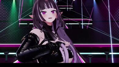 Sexy Naked Dance Whistle MMD Hentai ELF Vtuber gets Destroyed Gushing Choked
