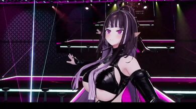 Sexy Naked Dance Whistle MMD Hentai ELF Vtuber gets Destroyed Gushing Choked
