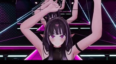 Sexy Naked Dance Whistle MMD Hentai ELF Vtuber gets Destroyed Gushing Choked