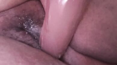 Horny Ebony BBW Pounding Her Creamy Pussy Till Cum Drips