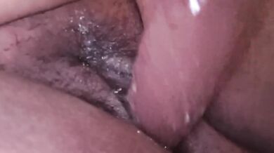 Horny Ebony BBW Pounding Her Creamy Pussy Till Cum Drips