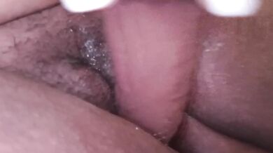 Horny Ebony BBW Pounding Her Creamy Pussy Till Cum Drips