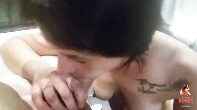 Nothing Better Than A Sloppy Milf Gagging On My Cock Before A Shower