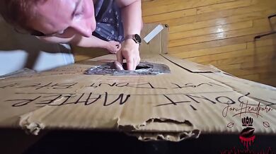 POV Big dick gloryhole sloppy blowjob milf unleashes face bust on redhead