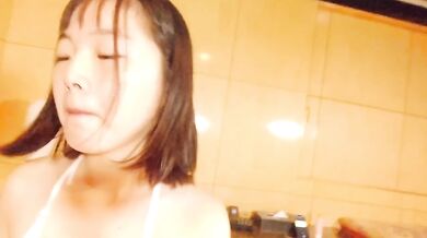 Store manager ruined Ayu-chan's first training day deep throat black hair sloppy blowjob cum dump