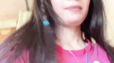 Clean my pussy after dirty cum mess with big ass babysitter