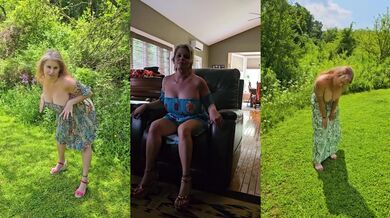 Milf Steps Out to Bake in Backyard Busted Solo