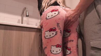 Kitchen creampie ruined by my roommates cheating boyfriend