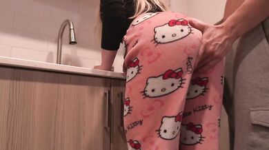 Kitchen creampie ruined by my roommates cheating boyfriend