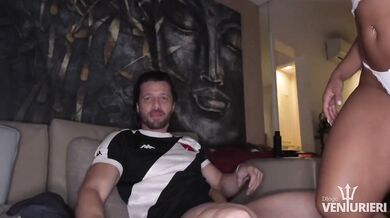 Vasco's semifinal kickoff left the flamengo stud dripping cum all over her throat